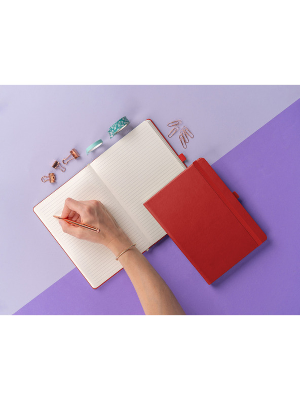 NOTIQUE NOTIQUE Notes Aprint, červený, linkovaný, 15 x 21 cm