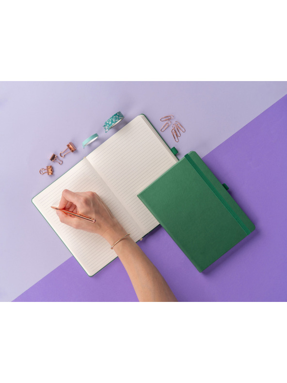 NOTIQUE NOTIQUE Notes Aprint, zelený, linkovaný, 15 x 21 cm