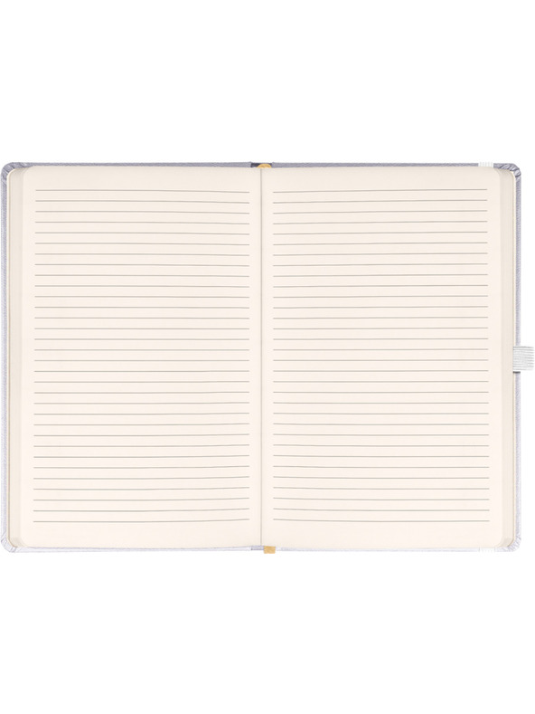 NOTIQUE NOTIQUE Notes Balacron, stříbrný, linkovaný, 15 x 21 cm