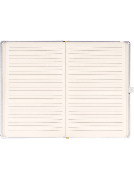 NOTIQUE NOTIQUE Notes Balacron, stříbrný, linkovaný, 15 x 21 cm