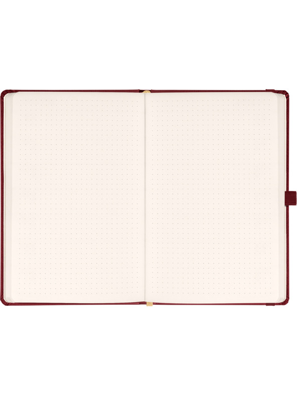 NOTIQUE NOTIQUE Notes Balacron, bordó, tečkovaný, 15 x 21 cm