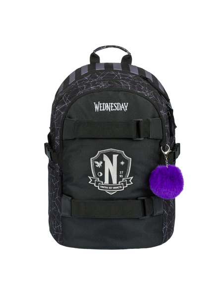 BAAGL  Černý Školní batoh Skate Wednesday Nevermore Baagl