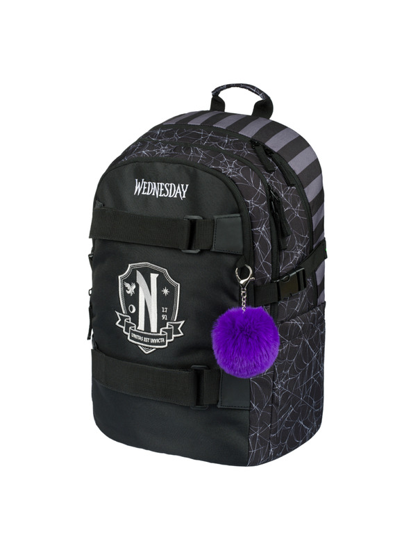 BAAGL  Černý Školní batoh Skate Wednesday Nevermore Baagl