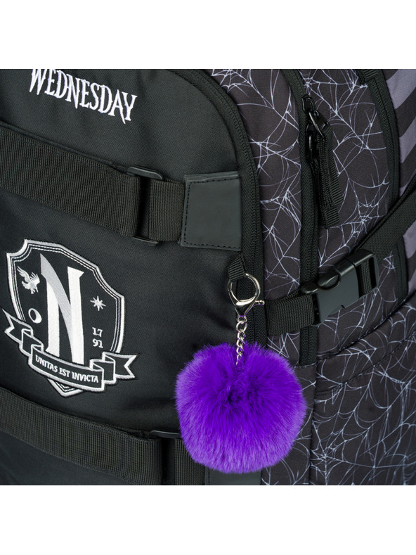 BAAGL  Černý Školní batoh Skate Wednesday Nevermore Baagl