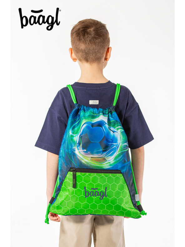BAAGL  Modrý Sáček s kapsou Fotbal Míč Baagl