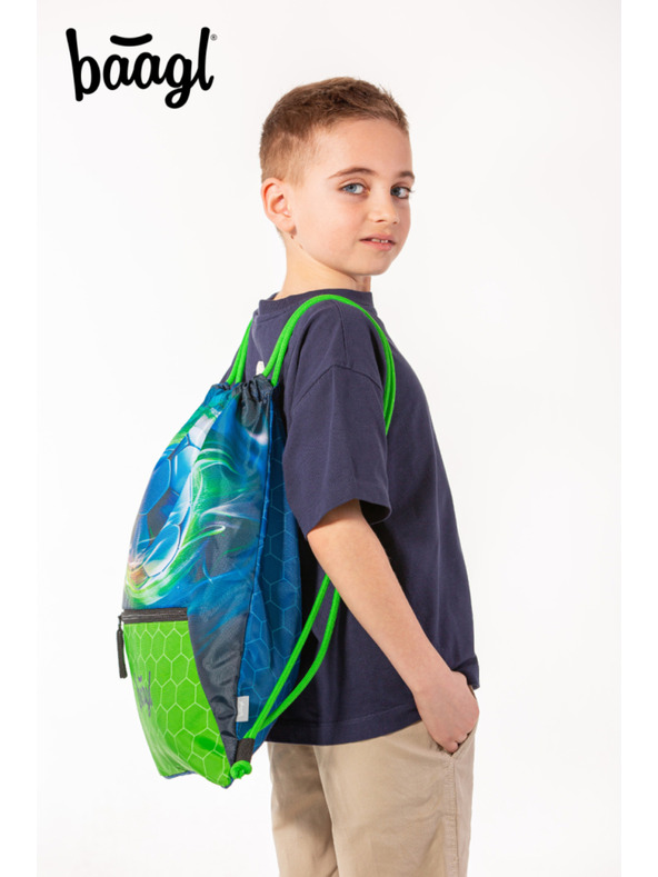 BAAGL  Modrý Sáček s kapsou Fotbal Míč Baagl