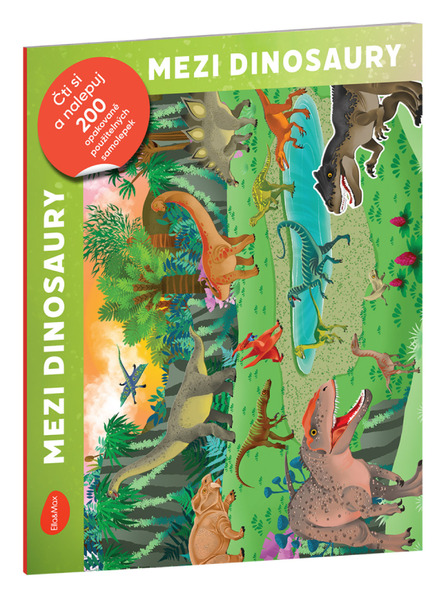 BAAGL  Čti a nalepuj – MEZI DINOSAURY, kniha se samolepkami