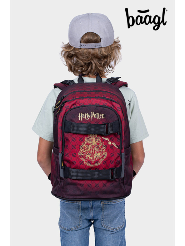 BAAGL  BAAGL Školní batoh Skate Harry Potter Bradavice vínový