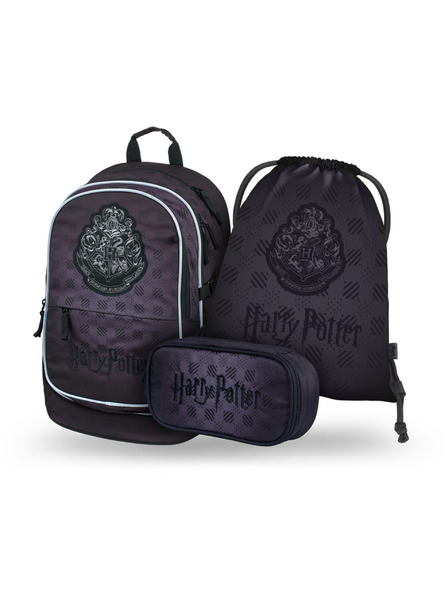 BAAGL  BAAGL SET 3 Core Harry Potter Bradavice černý: batoh, penál, sáček