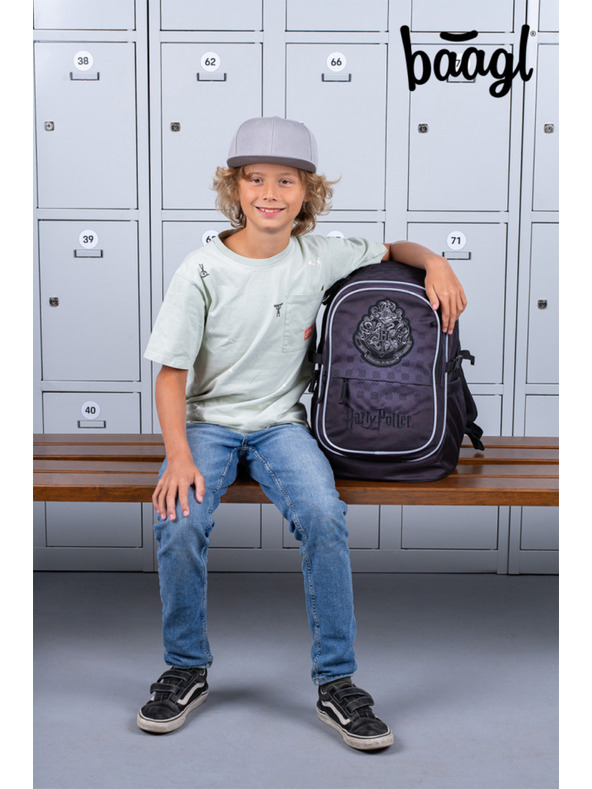 BAAGL  BAAGL SET 3 Core Harry Potter Bradavice černý: batoh, penál, sáček