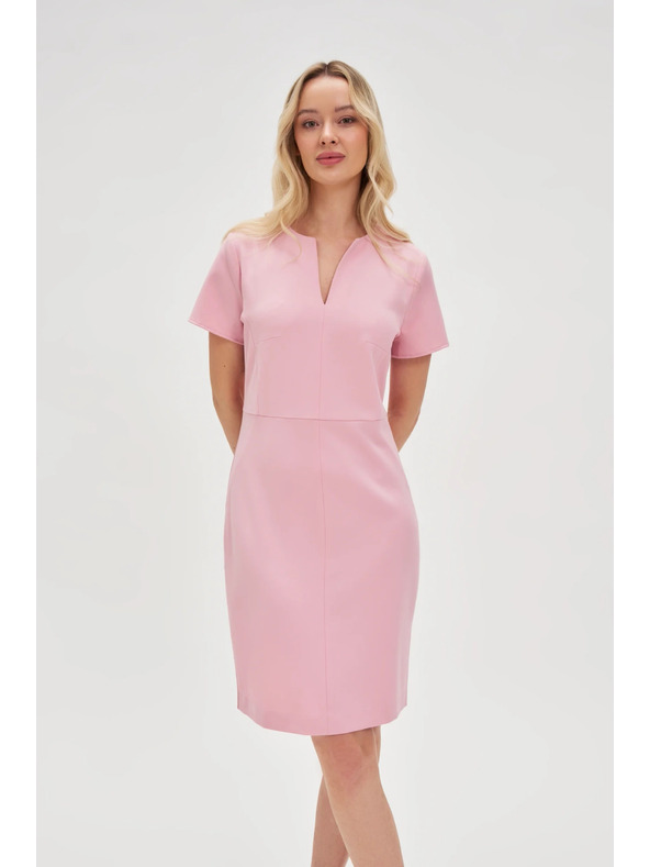 Moodo Elegantní šaty růžové Moodo