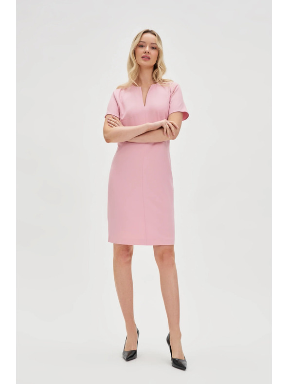 Moodo Elegantní šaty růžové Moodo