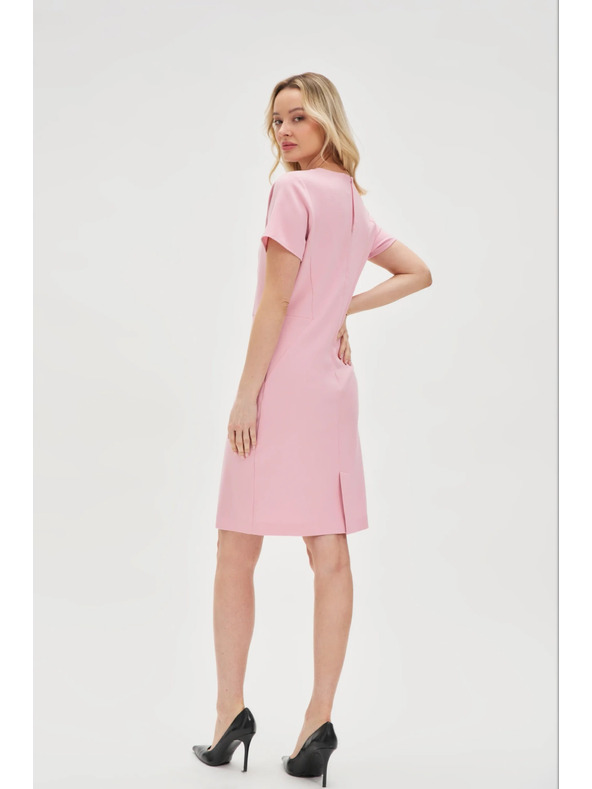 Moodo Elegantní šaty růžové Moodo