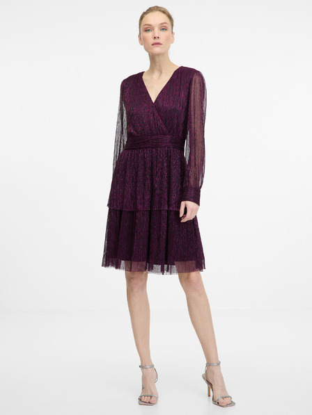 Orsay Fialové dámské šaty ke kolenům ORSAY