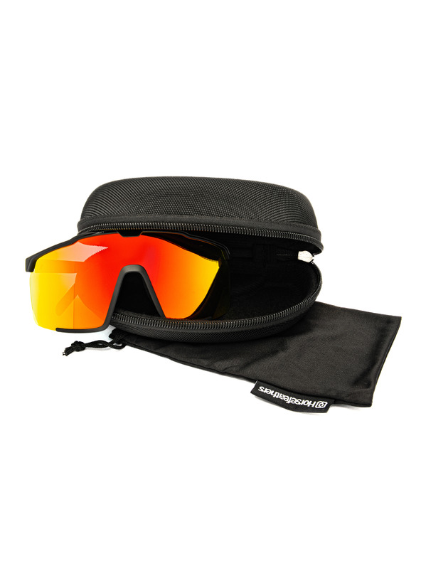 Horsefeathers Cyklistické brýle Proton - matt black/mirror red