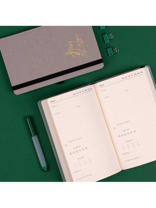 ELLA & MAX Nedatovaný plánovač Note to self, 5 minut denně, 13 × 21 cm