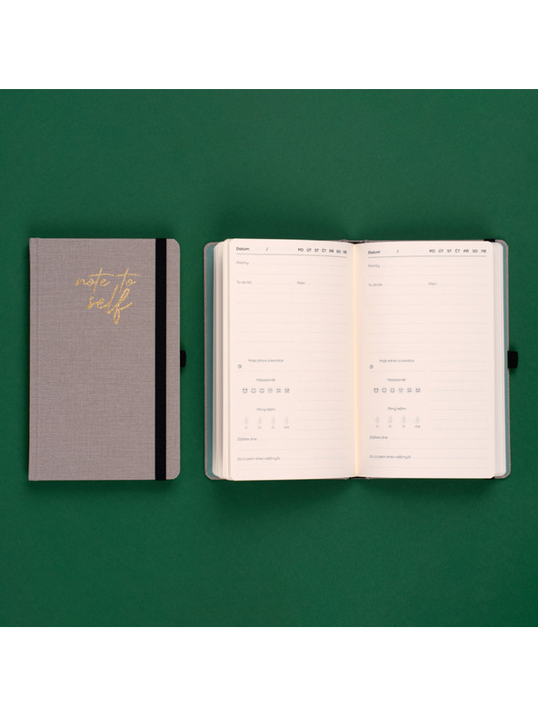 ELLA & MAX Nedatovaný plánovač Note to self, 5 minut denně, 13 × 21 cm