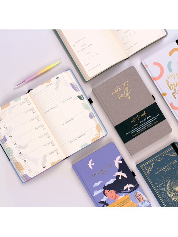 ELLA & MAX Nedatovaný plánovač Note to self, 5 minut denně, 13 × 21 cm