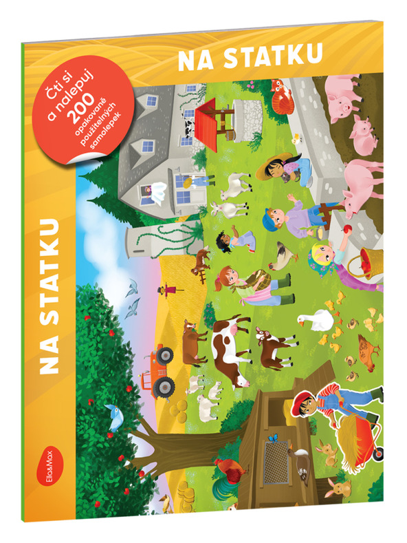 ELLA & MAX Čti a nalepuj – NA STATKU, kniha se samolepkami
