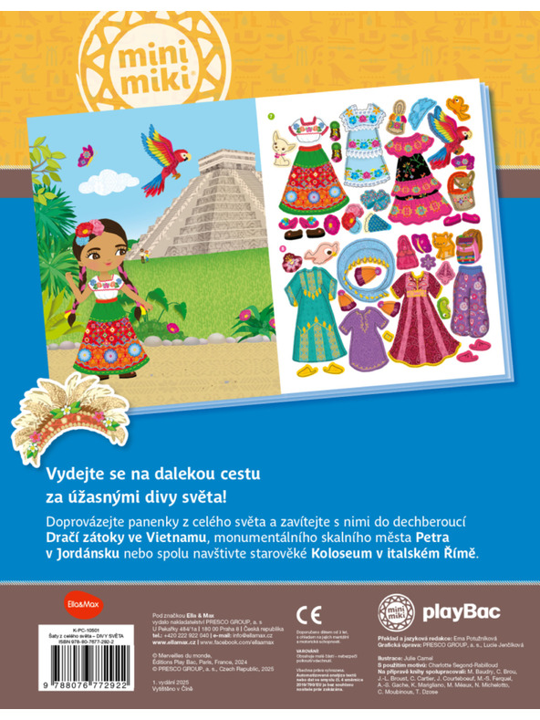 ELLA & MAX Šaty z celého světa DIVY SVĚTA – Kniha samolepek