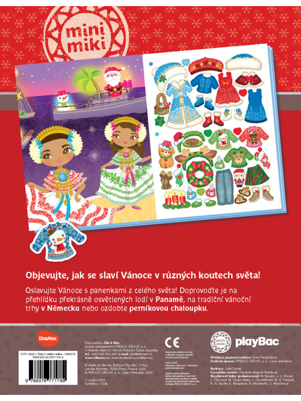 ELLA & MAX Šaty z celého světa VÁNOCE ─ Kniha samolepek