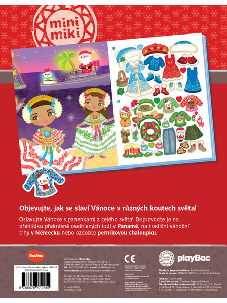 ELLA & MAX Šaty z celého světa VÁNOCE ─ Kniha samolepek