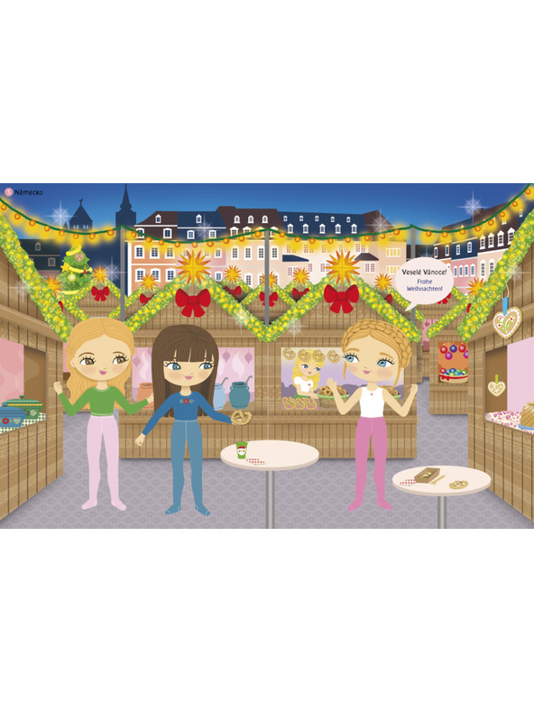 ELLA & MAX Šaty z celého světa VÁNOCE ─ Kniha samolepek