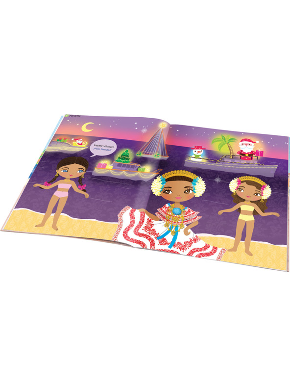 ELLA & MAX Šaty z celého světa VÁNOCE ─ Kniha samolepek