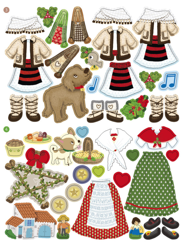 ELLA & MAX Šaty z celého světa VÁNOCE ─ Kniha samolepek