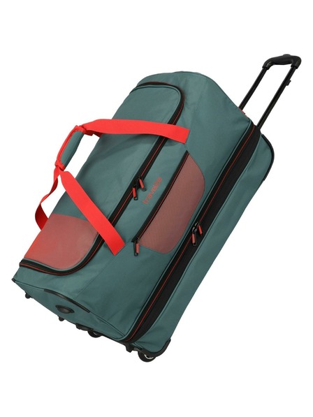 Travelite Cestovní taška Travelite Basics Wheeled duffle L exp Green/orange