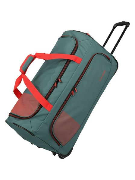 Travelite Cestovní taška Travelite Basics Fresh Wheeled duffle L Green/orange