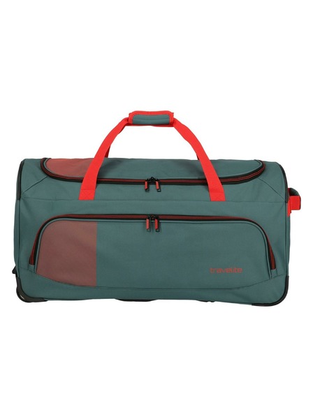 Travelite Cestovní taška Travelite Basics Fresh Wheeled duffle L Green/orange
