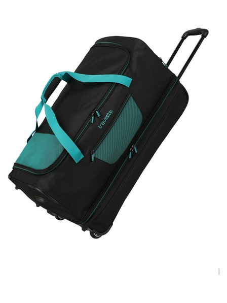 Travelite Cestovní taška Travelite Basics Wheeled duffle L exp Black/petrol
