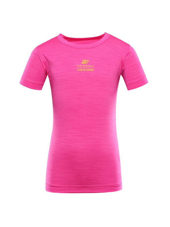 ALPINE PRO Dětské rychleschnoucí triko ALPINE PRO BASIKO neon pink
