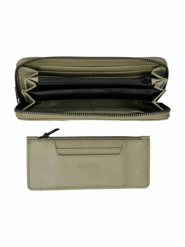 Meatfly Meatfly kožená peněženka Leila Premium Olive