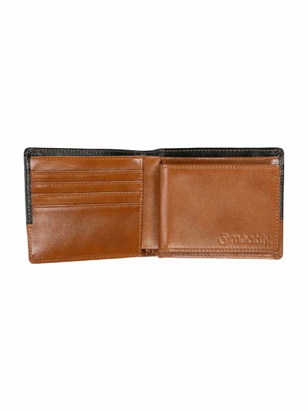 Meatfly Meatfly kožená peněženka Eddie Premium Black / Oak