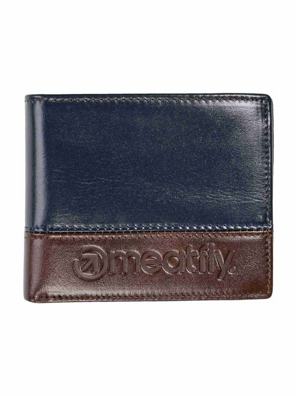 Meatfly Meatfly kožená peněženka Eddie Premium Navy / Brown