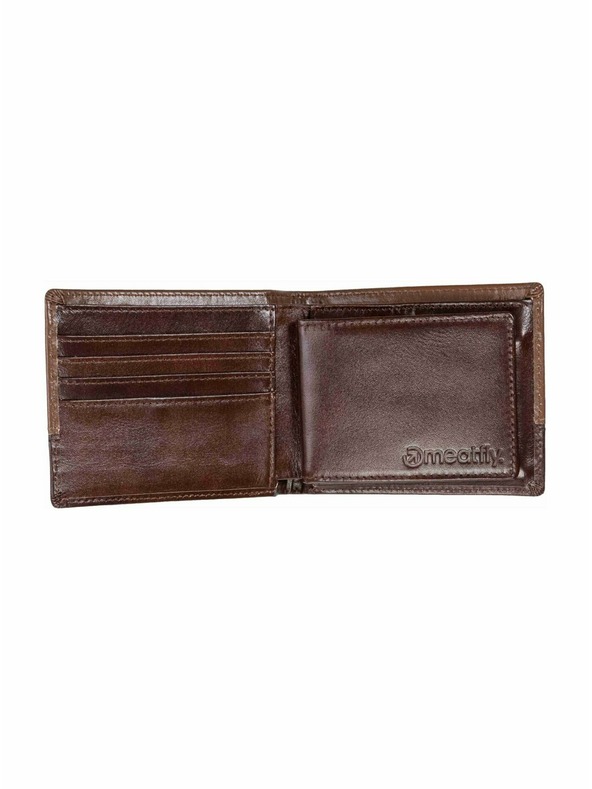 Meatfly Meatfly kožená peněženka Eddie Premium Brown