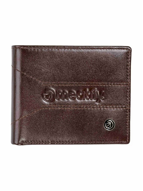 Meatfly Meatfly kožená peněženka Zac Premium Dark Brown