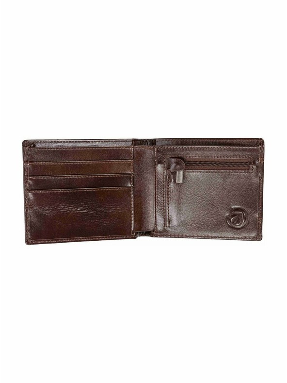 Meatfly Meatfly kožená peněženka Zac Premium Dark Brown