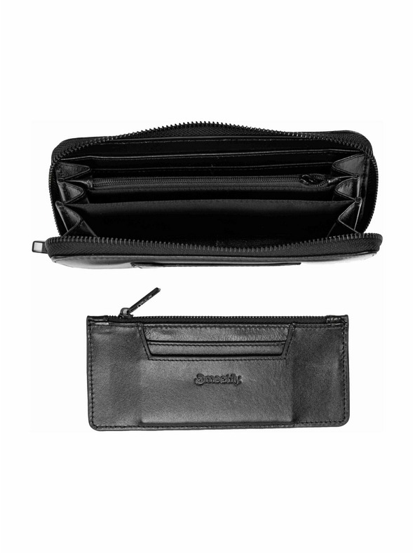 Meatfly Meatfly kožená peněženka Leila Premium Black