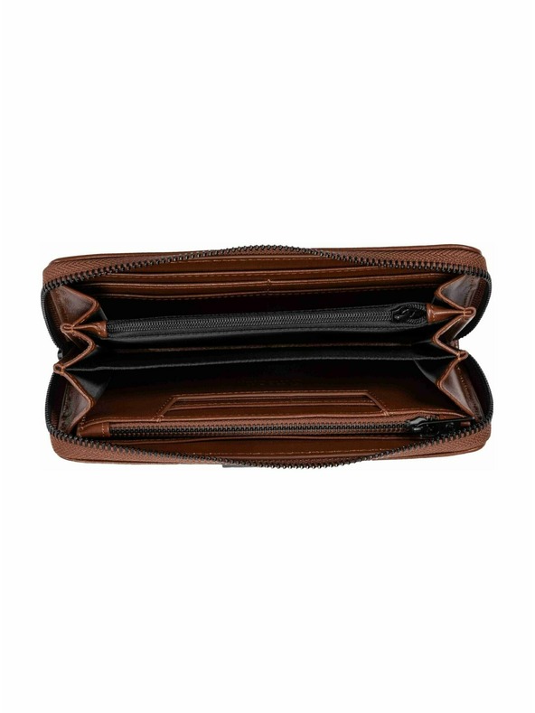 Meatfly Meatfly kožená peněženka Leila Premium Brown