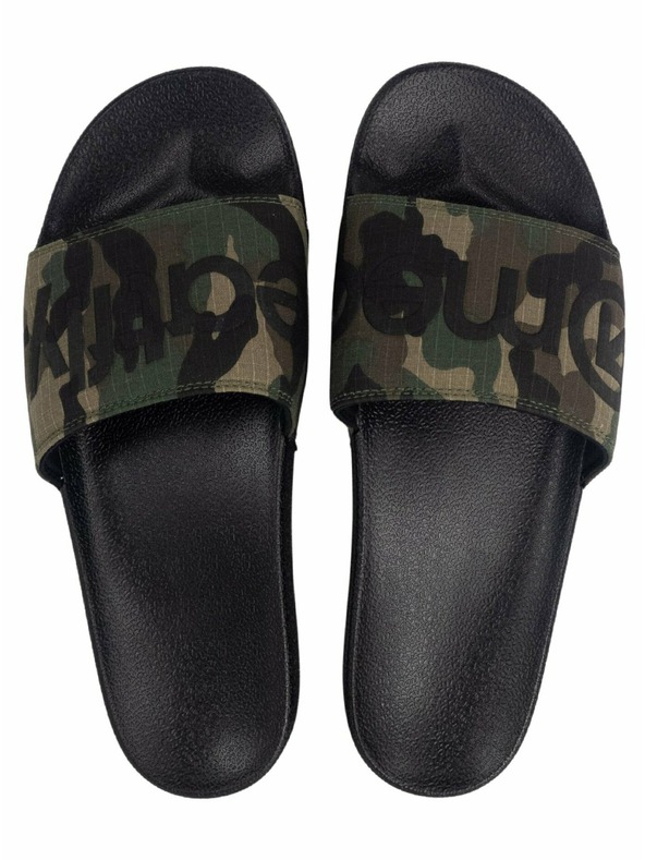 Meatfly Meatfly pánské pantofle Hudson Black Camo Ripstop