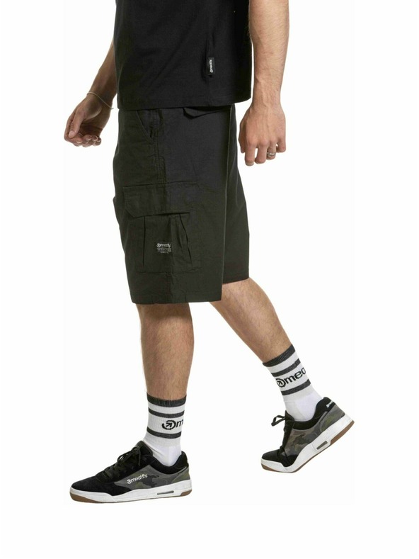 Meatfly Meatfly pánské kraťasy Syndrom Black Ripstop