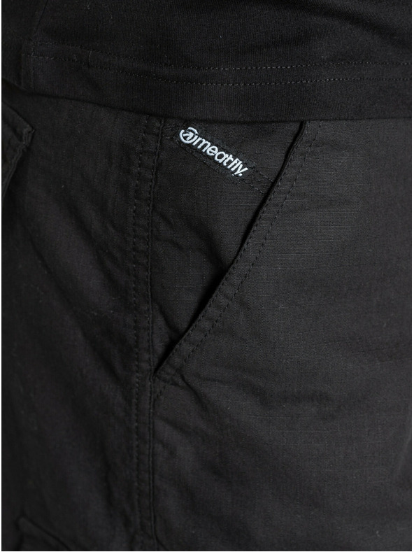 Meatfly Meatfly pánské kraťasy Syndrom Black Ripstop