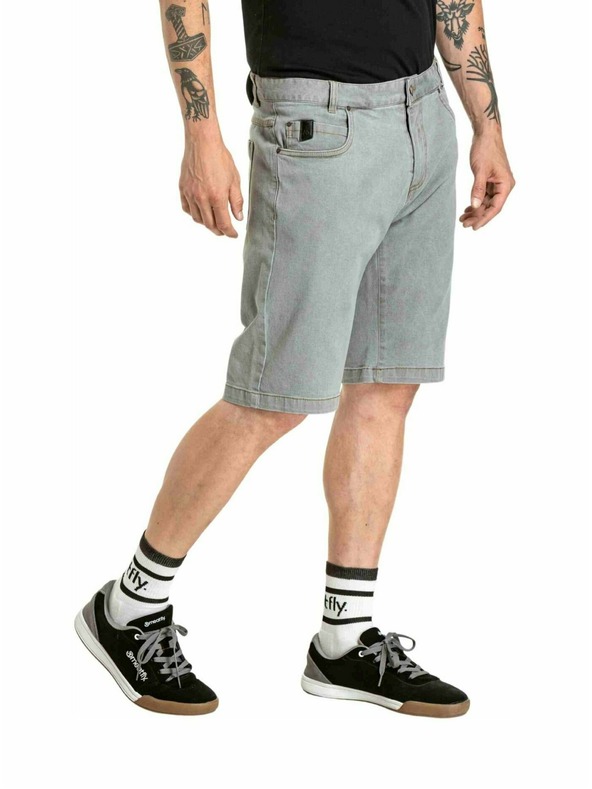 Meatfly Meatfly pánské kraťasy Just 2.0 Denim Grey