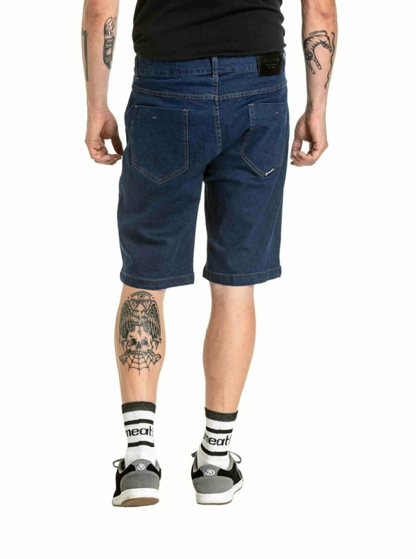 Meatfly Meatfly pánské kraťasy Just 2.0 Denim Rinse Wash