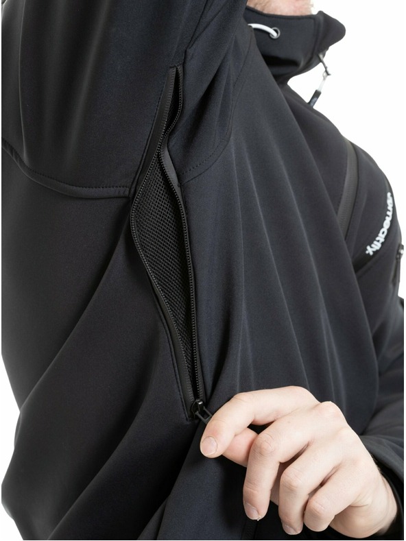 Meatfly Meatfly pánská softshell bunda Rasmussen Black