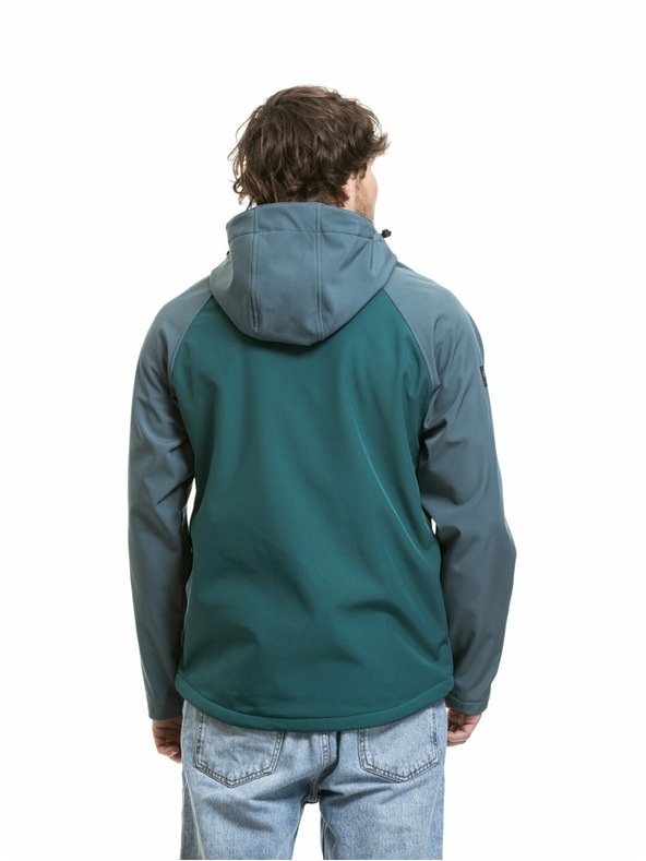 Meatfly Meatfly pánská softshell bunda Rasmussen Botanical / Blue Sea