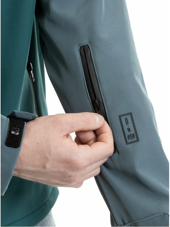 Meatfly Meatfly pánská softshell bunda Rasmussen Botanical / Blue Sea